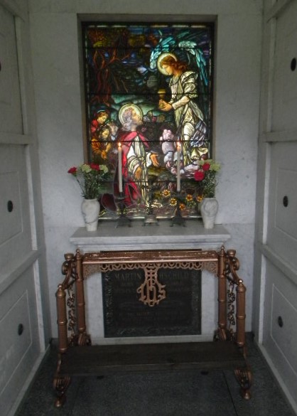 The inside of the Mausoleum at St. Mary's Cemetery